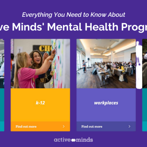 Purple background with abstract designs in the corners, and white text reading 