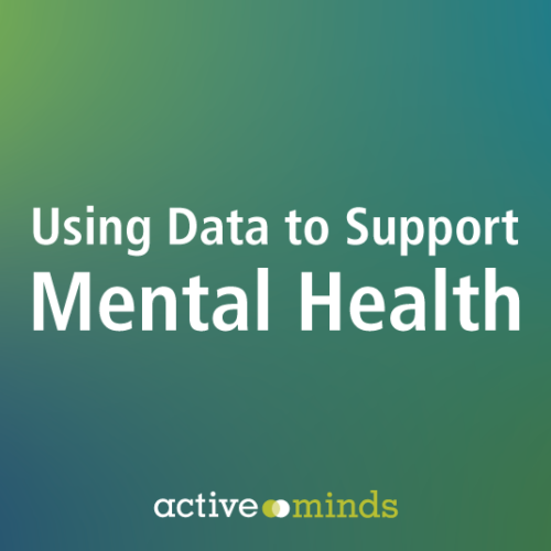 Blue and green gradient graphic with images of graphs and the United States; text reads, 