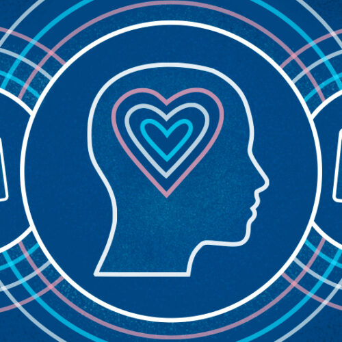 Illustration of icons indicating a person's head, the ASK tool, and a donation box, using a portion of the transgender pride colors blue, pink, and white.