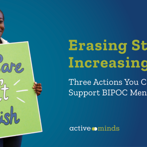 Photo of author Chi holding sign reading, 