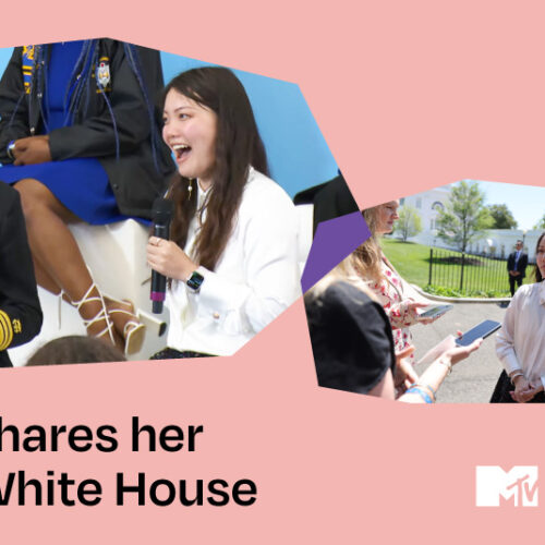 Diana Chao speaking at the Mental Health Youth Action Forum.