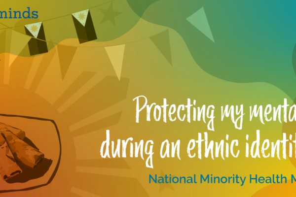 Graphic with the Philippine flag and Philippine comfort food, with the text 