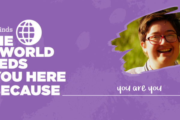 Purple background with white text reading, 